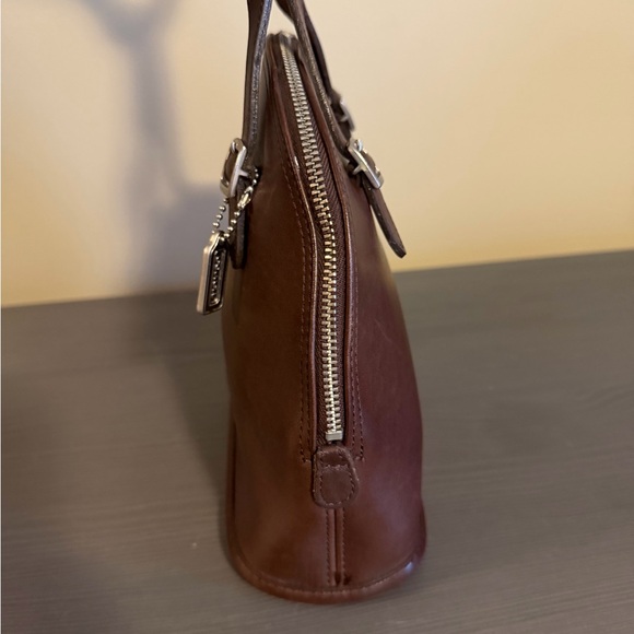 Coach Vintage Cha Cha Mini Dark Brown Leather Satchel 9050 - Picture 7 of 15